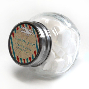 Airmail Candy Jar wedding favour