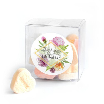 Floral Candy Cube wedding favour
