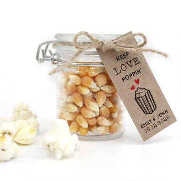 Sweet Ending design Popcorn Weck jars