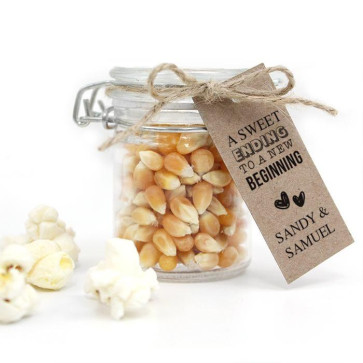 Sweet Ending design Popcorn Weck jars