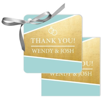 Gold Foil Wedding Tags wedding favours