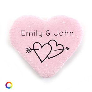 big candy hearts wedding favours little heart