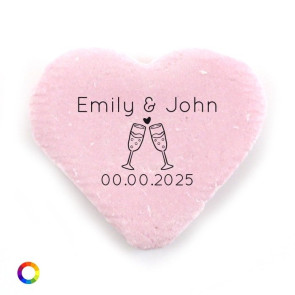 big candy hearts wedding favours little heart