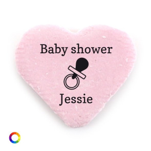 big candy hearts baby shower favours pram