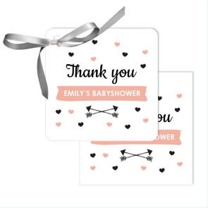 Heart Dots Baby Shower Favour Tags