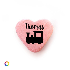 Train baby shower Candy Hearts