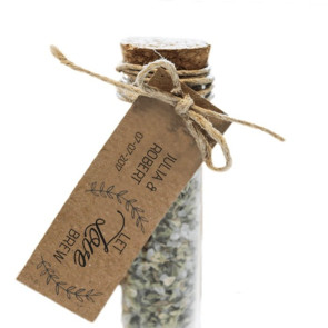 Let Love Brew Herbal Gift Tubes wedding favours