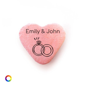 Rings Personalised Candy Hearts