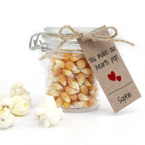 Popping Hearts Baby Shower Popcorn Weck Jar