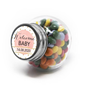 Gold & Pink Candy Jar Baby Shower favours