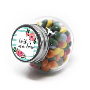 Spring Flowers Candy Jar Baby Shower favour