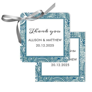 Paisley Wedding Tags wedding favours