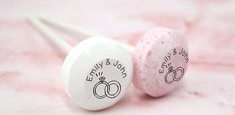 personalised lollipop wedding favour